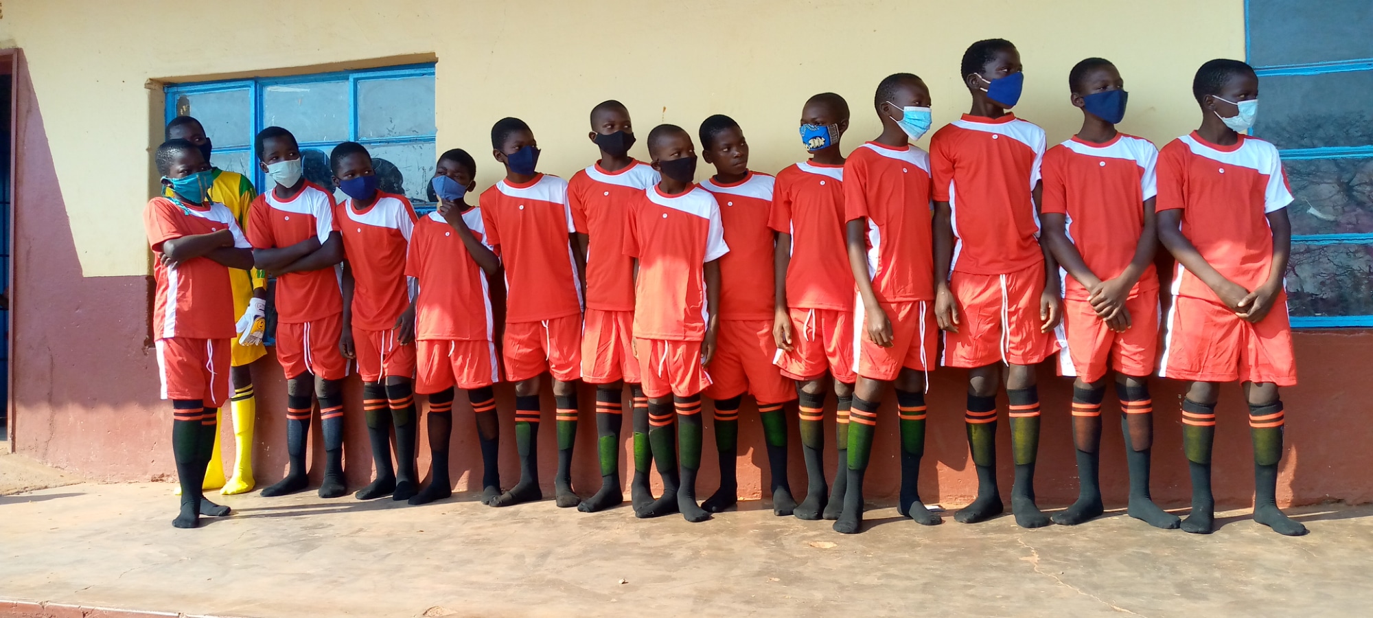 Chikukwa sports team in iCare Plus kits